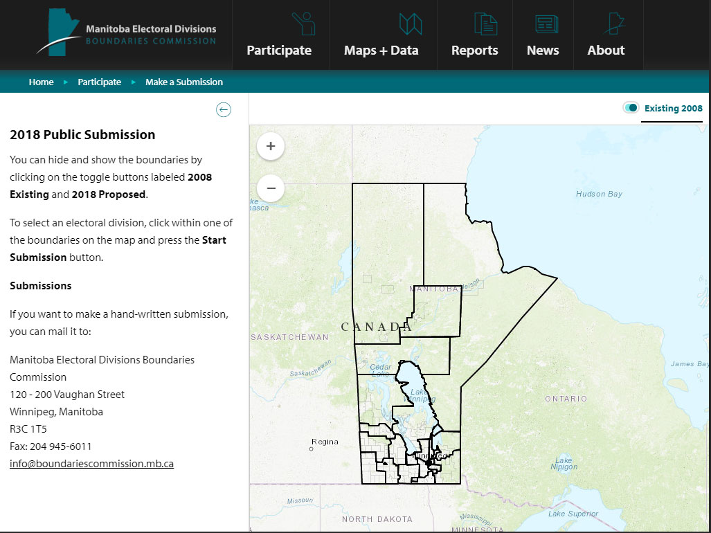 Manitoba Electoral Divisions Boundaries Commission Pattern Interactive