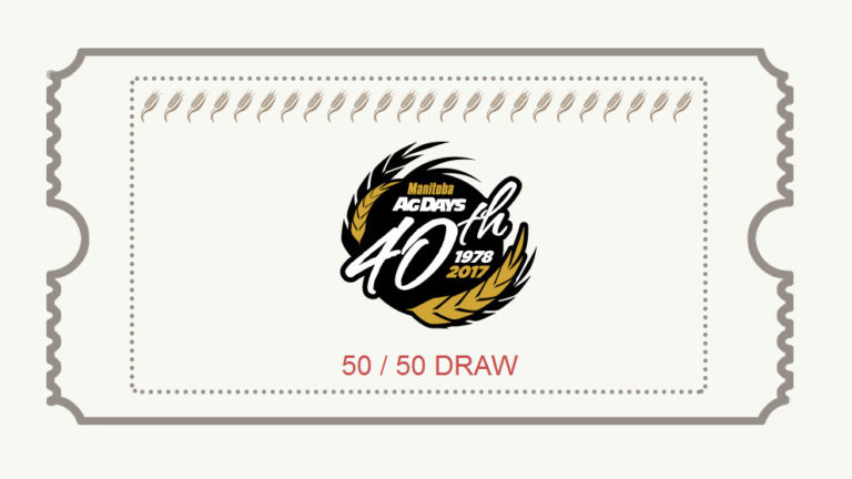 Custom designed Ag Days 50/50 draw ticket