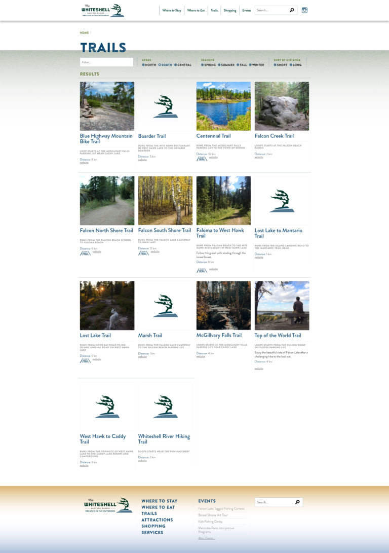 Explore the Whiteshell website trails